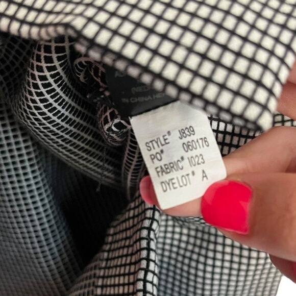 Dalia black white square checker print midi pencil skirt size 41 - Picture 4 of 5